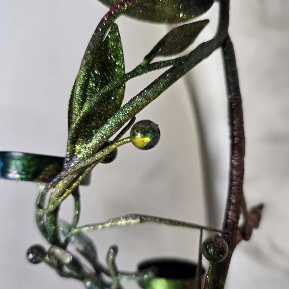 HANDCRAFTED Upcycled Metal Tea Light Candle Holder HANDPAINTED Table Art Decor - Picture 5 of 17